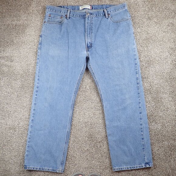 Vintage Levis 505 Jeans Mens Tag 42x30 Blue Denim - Picture 3 of 10